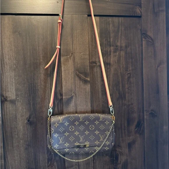 Louis Vuitton Brown Monogram Crossbody with Gold Chain